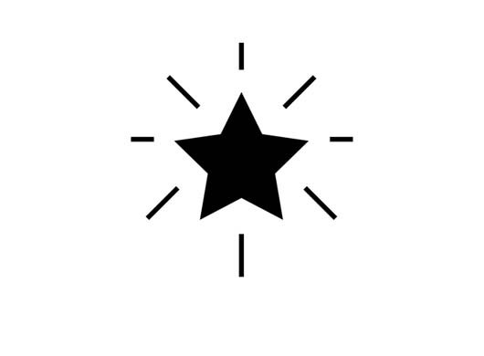 Star shine icon of 3 types. Isolated vector sign symbol.